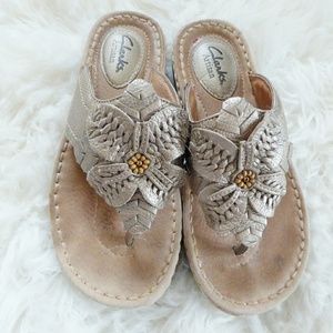 Clarks Artisan floral sandals size 5
